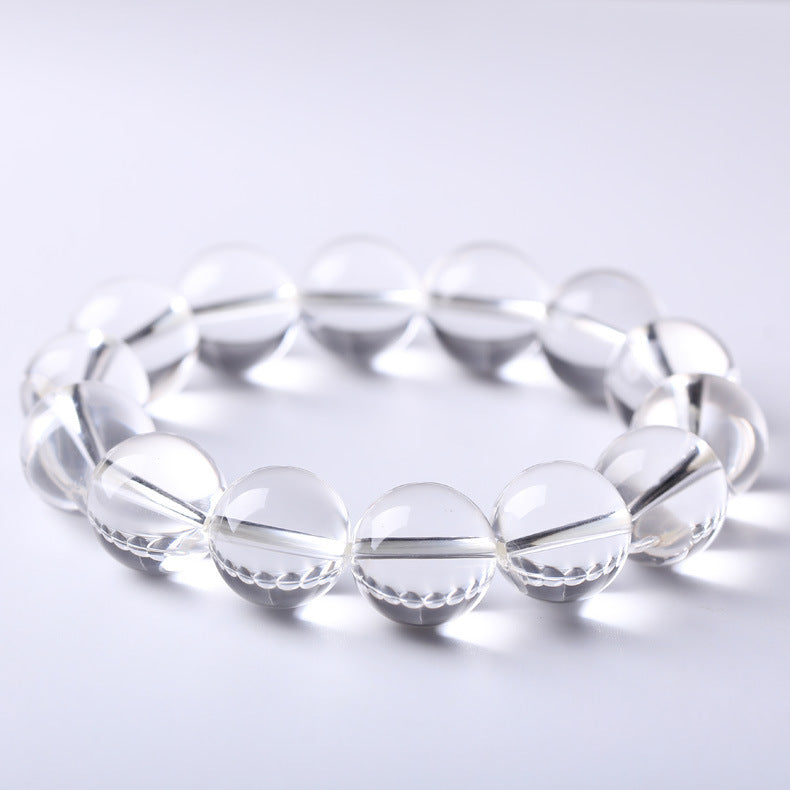 Natural clear Crystal Single Bracelet Collectible Pure Body White Crystal Jewelry Men's and Women's Bracelets