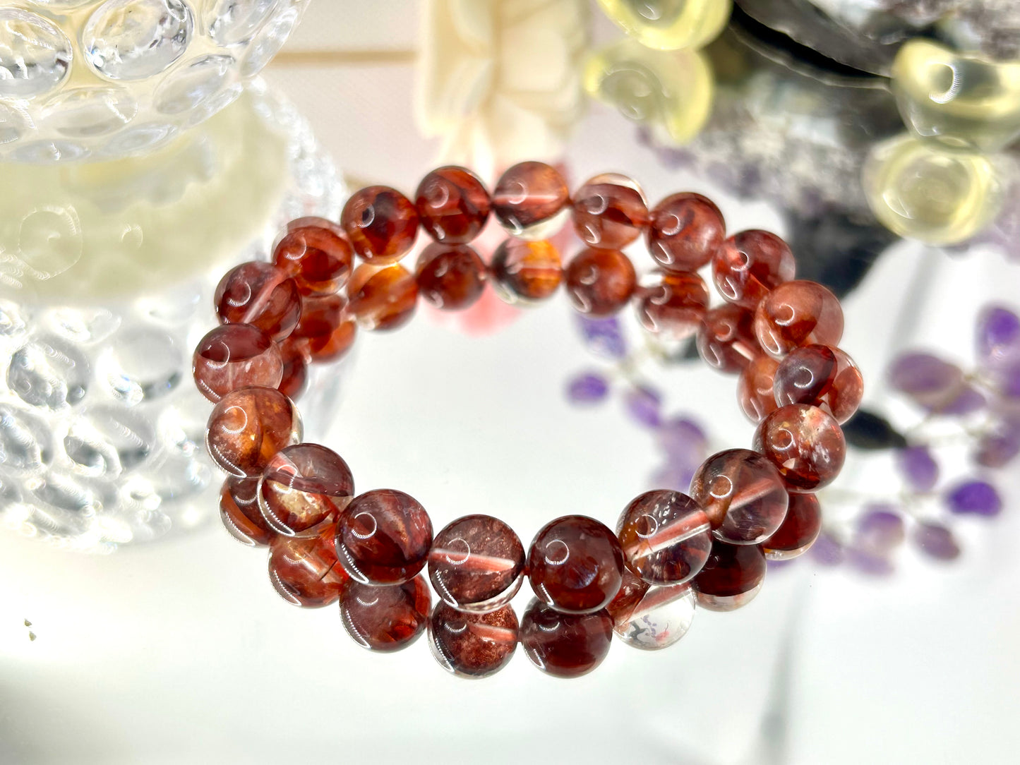 Red Hematoid Quartz bracelet