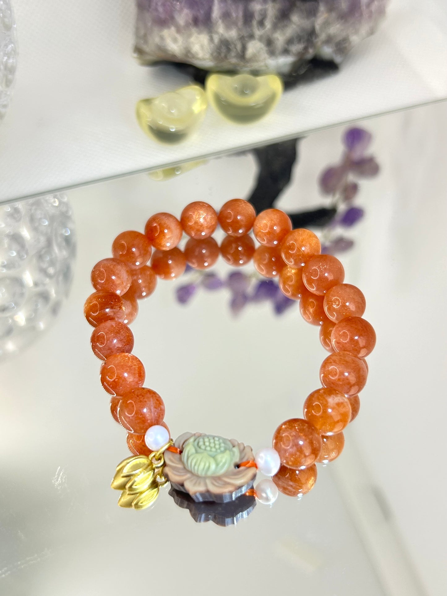 Natural sun stone bracelet