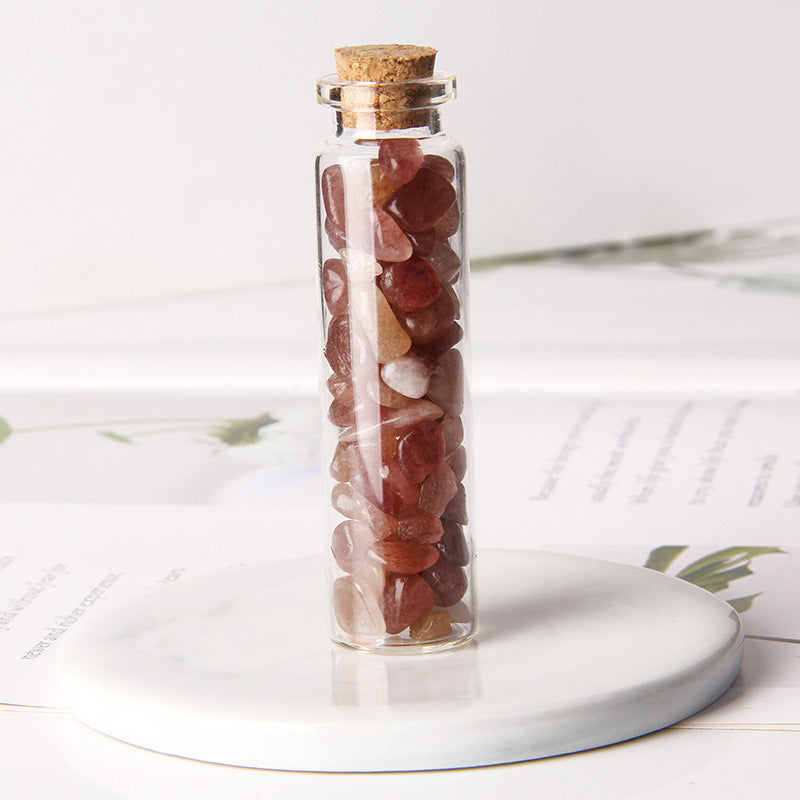 Crushed Stone in Drift Glass Bottle