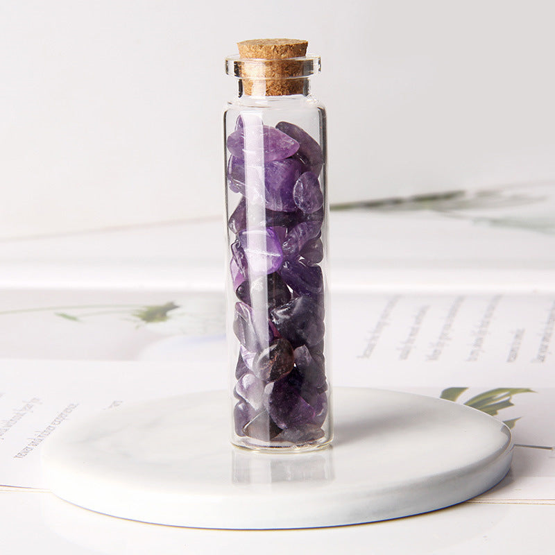 Crushed Stone in Drift Glass Bottle