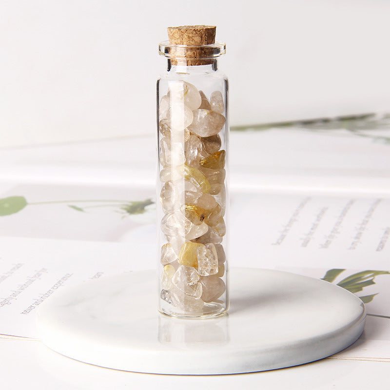 Crushed Stone in Drift Glass Bottle
