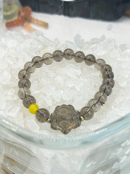 Smokey quartz bracelet 8mm