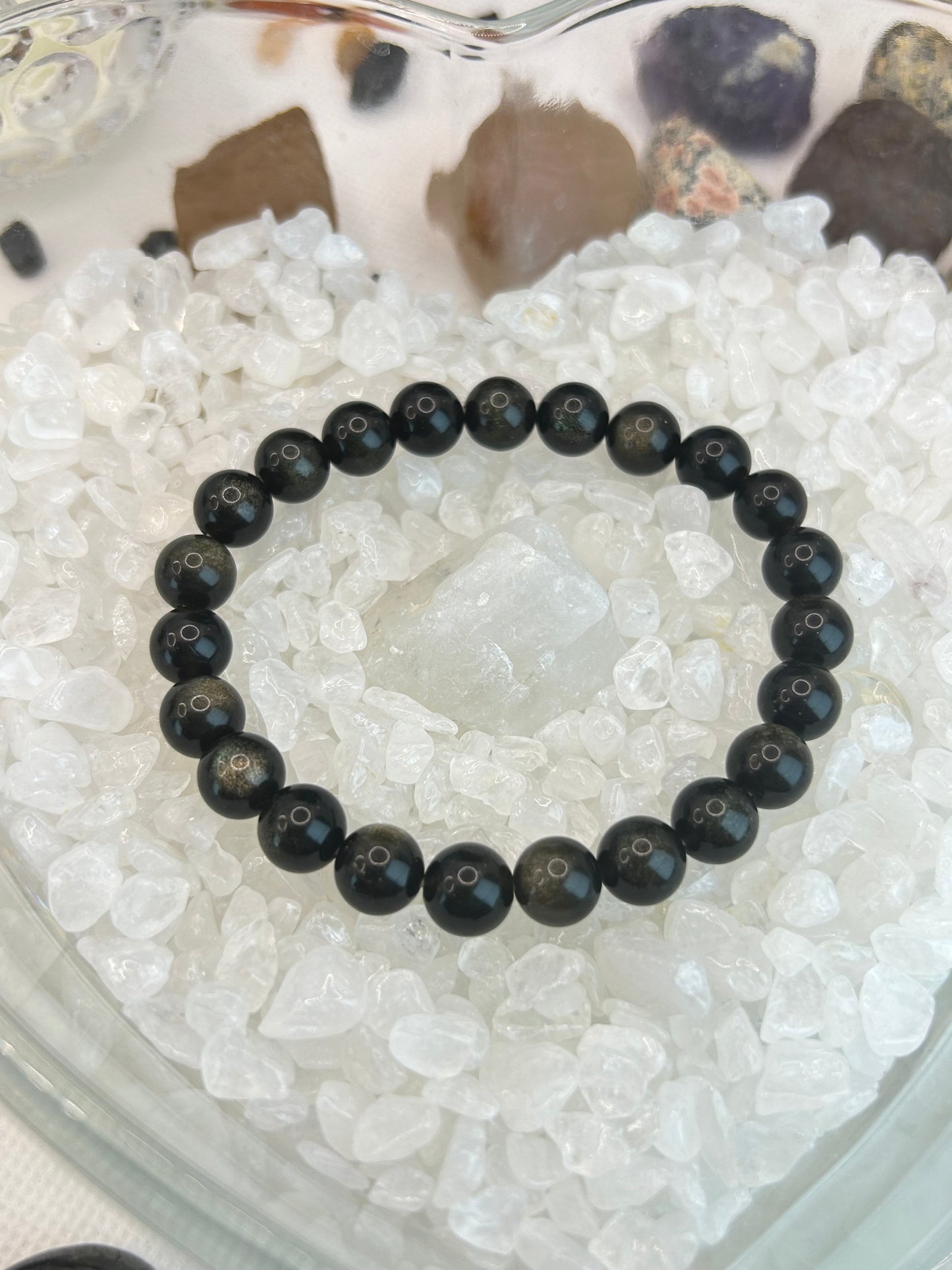 Natural golden obsidian bracelet