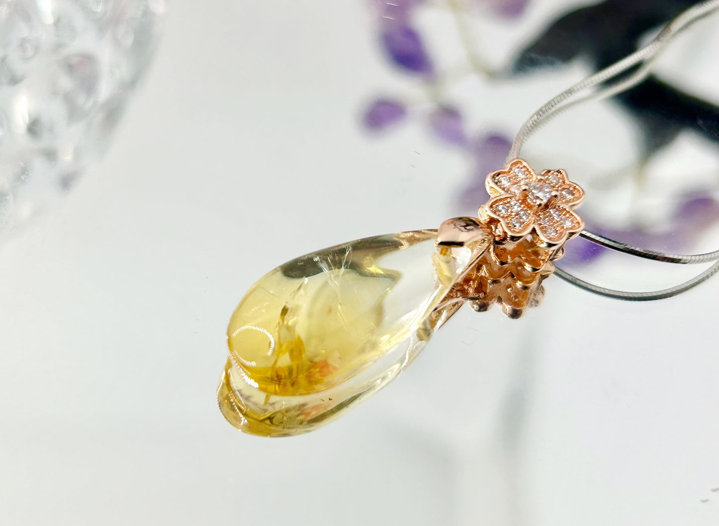 Natural citrine pendant