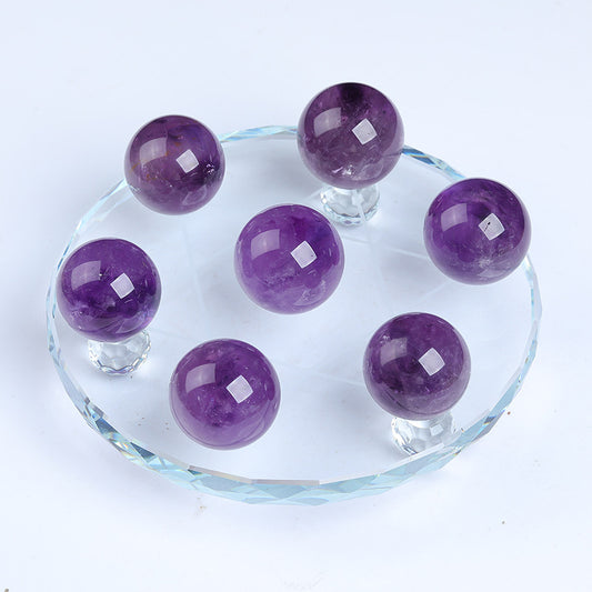 Natural Amethyst Ball Seven Star Array Crystal Ball Ornament