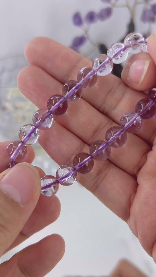 Amethyst azeztulite bracelet